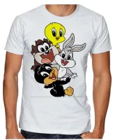 Camiseta adulto ou infantil pernalonga piu piu taz mania patolino baby - Foto 2