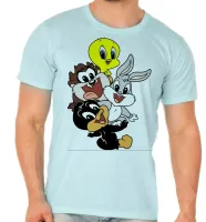 Camiseta adulto ou infantil pernalonga piu piu taz mania patolino baby - Foto 3