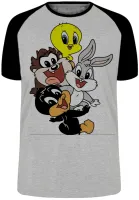 Camiseta adulto ou infantil pernalonga piu piu taz mania patolino baby - Foto 4