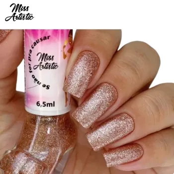 MISS ARTISTIC - Esmalte Glitter - Sapatinho - Se não for pra causar - 6,5ml  - Foto 2