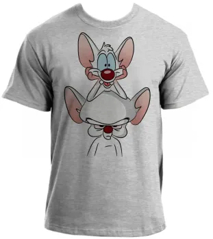 Camiseta adulto ou infantil Pink eo Cérebro desenho antigo bom - Foto 2