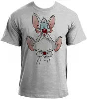 Camiseta adulto ou infantil Pink eo Cérebro desenho antigo bom - Foto 2