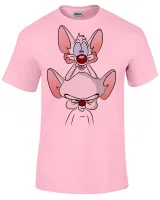 Camiseta adulto ou infantil Pink eo Cérebro desenho antigo bom - Foto 4