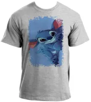 Camiseta adulto ou infantil Stitch coração desenho - Foto 2