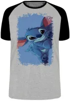 Camiseta adulto ou infantil Stitch coração desenho - Foto 3