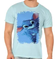 Camiseta adulto ou infantil Stitch coração desenho - Foto 5