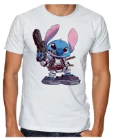 Camiseta adulto ou infantil Stitch deadpool desenho animado - Foto 2