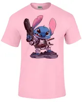 Camiseta adulto ou infantil Stitch deadpool desenho animado - Foto 5