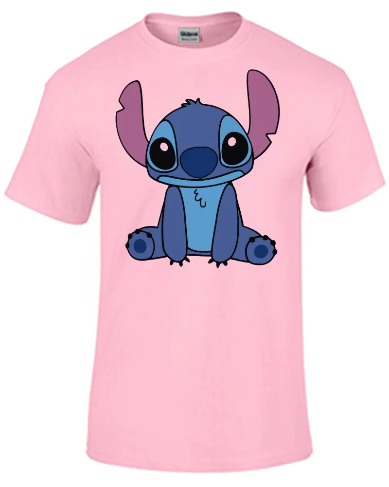 Camiseta adulto ou infantil Stitch e Lilo desenho