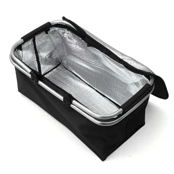 Cesta Térmica Bolsa Grande Dobrável Cooler Praia Lanche Piquenique Camping Bebidas 30 Litros - Foto 2