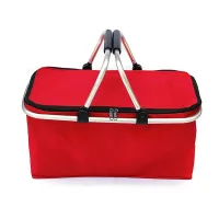 Cesta Térmica Bolsa Grande Dobrável Cooler Praia Lanche Piquenique Camping Bebidas 30 Litros - Foto 6