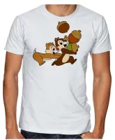 Camiseta adulto ou infantil Tico e Teco esquilo desenho antigo - Foto 2