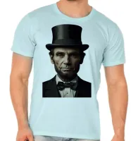 Camiseta adulto ou infantil abraham lincoln 16 presidente - Foto 5