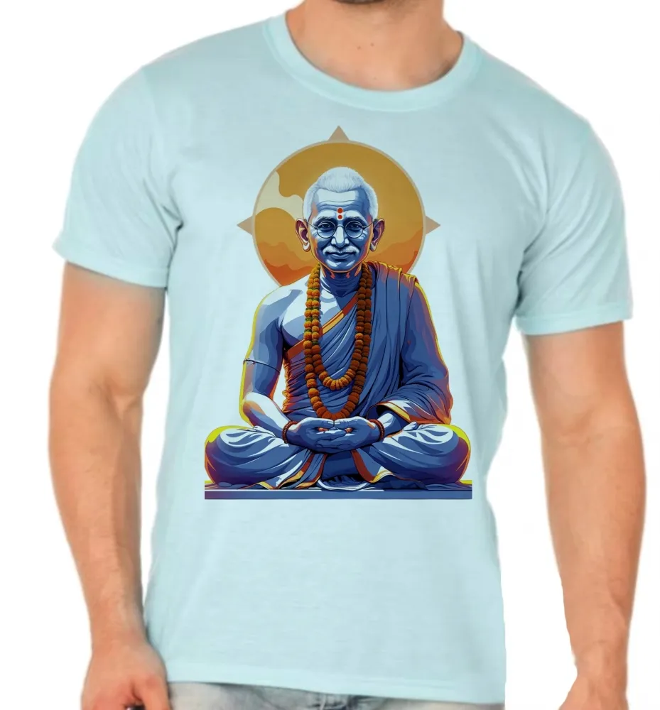 Camiseta adulto ou infantil Gandhi India lider espiritual
