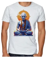 Camiseta adulto ou infantil Gandhi India lider espiritual - Foto 5