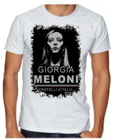 Camiseta adulto ou infantil Giorgia Meloni italia direita - Foto 4