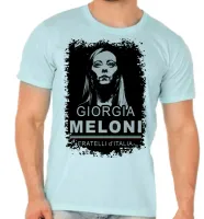 Camiseta adulto ou infantil Giorgia Meloni italia direita - Foto 5