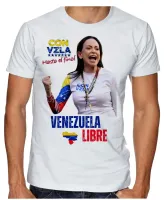 Camiseta adulto ou infantil Maria Corina Machado Venezuela - Foto 2