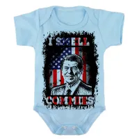 Body Bebê Infantil Ronald Reagan Presidente americano - Foto 5