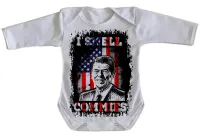 Body Bebê Infantil Ronald Reagan Presidente americano - Foto 2