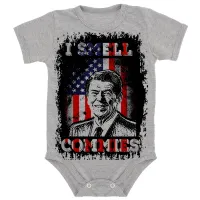 Body Bebê Infantil Ronald Reagan Presidente americano - Foto 3