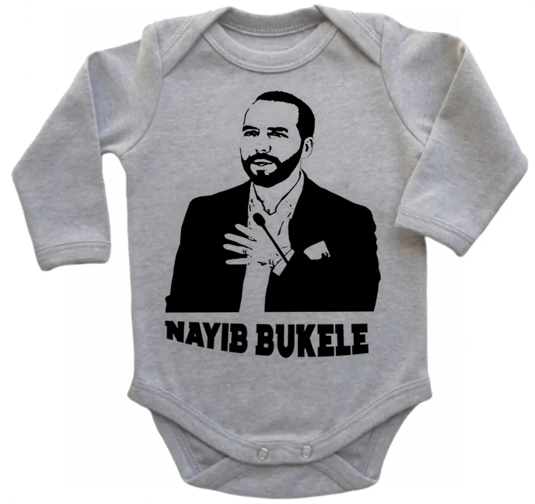 Body Bebê Infantil Nayib Bukele presidente Imagem