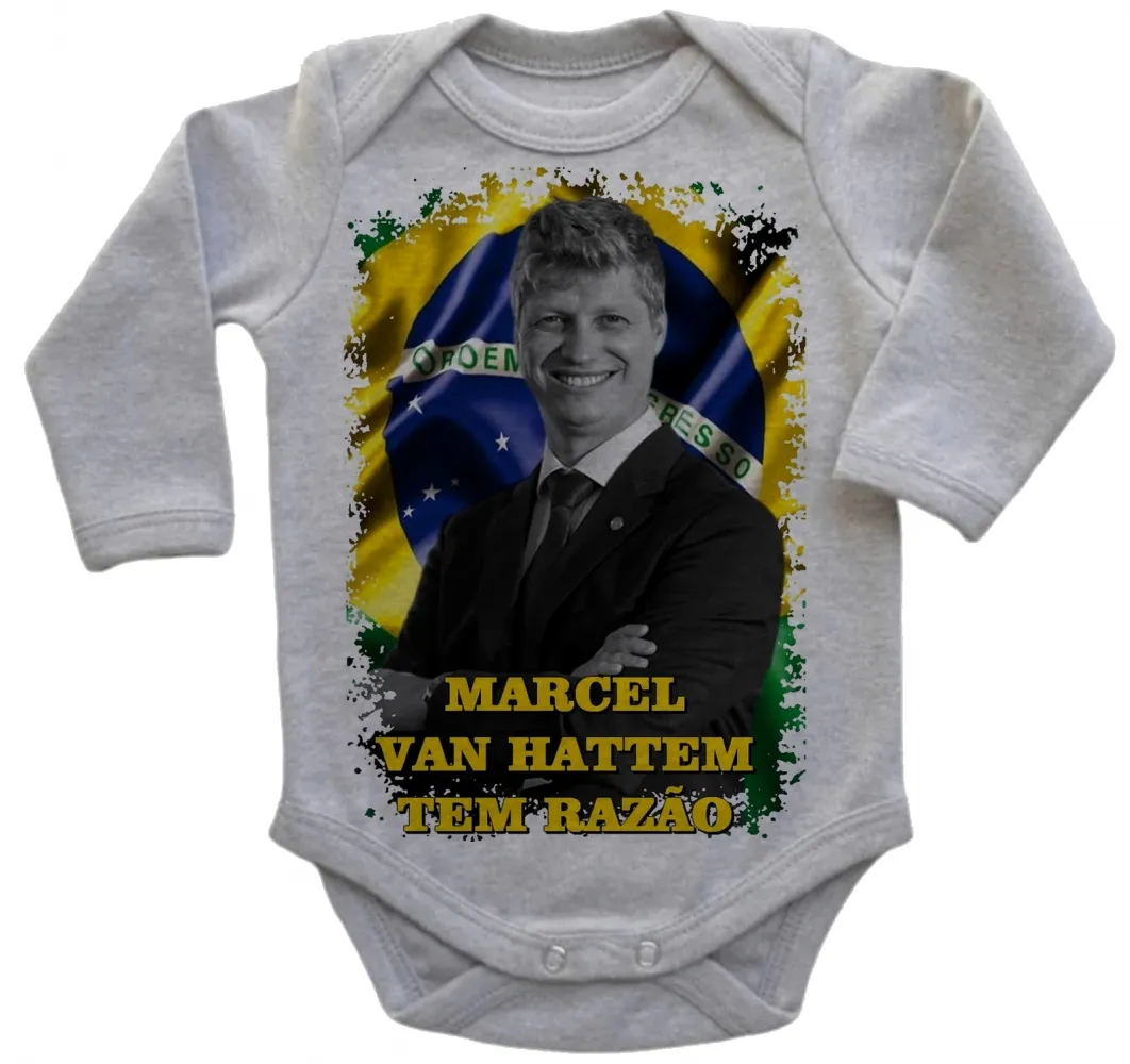 Body Bebê Infantil Marcel Van Hattem Patriota Brasil