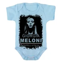 Body Bebê Infantil Giorgia Meloni italia direita - Foto 2