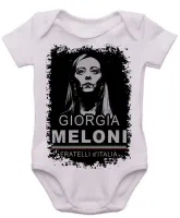 Body Bebê Infantil Giorgia Meloni italia direita - Foto 3