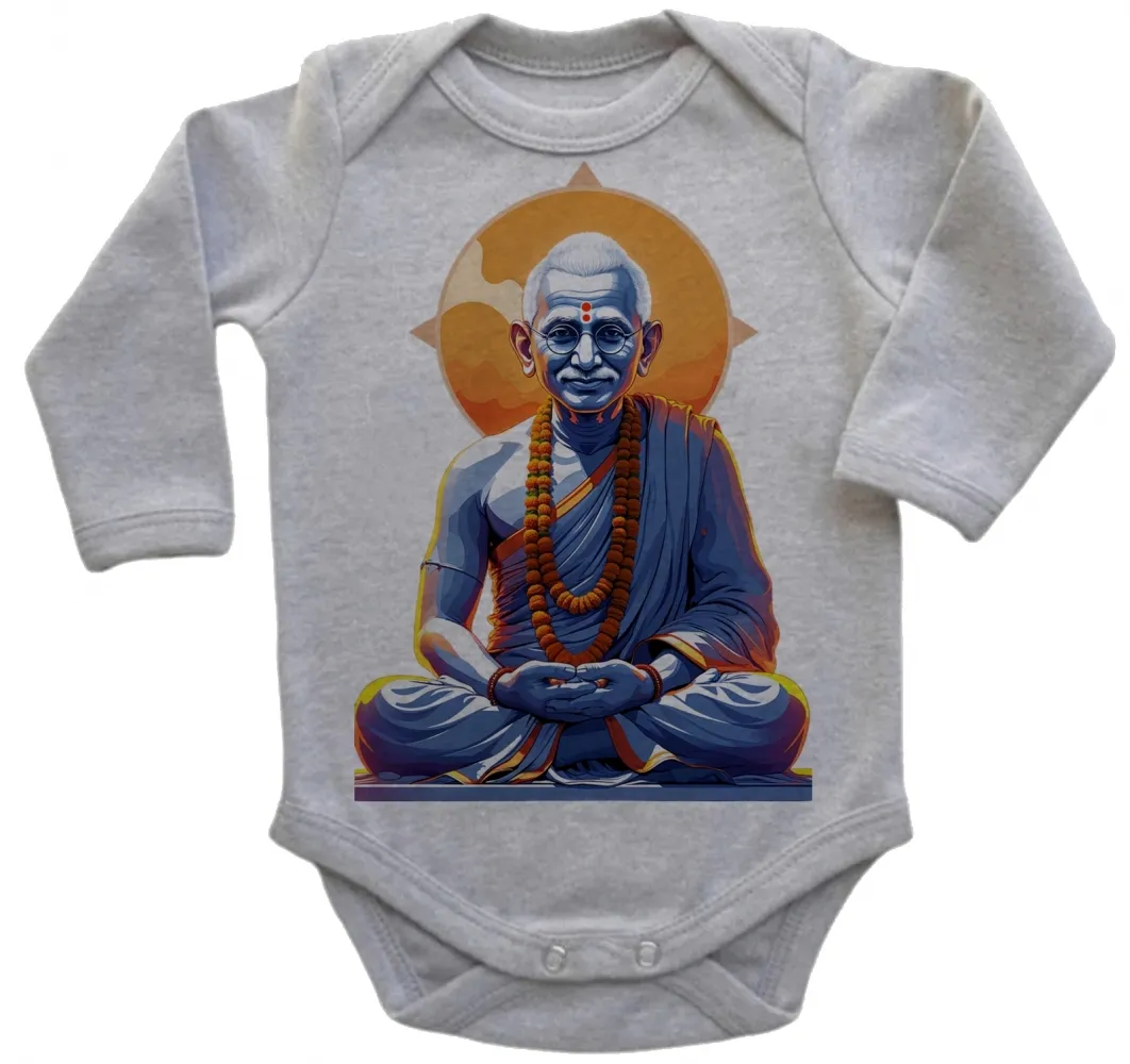 Body Bebê Infantil Gandhi India lider espiritual
