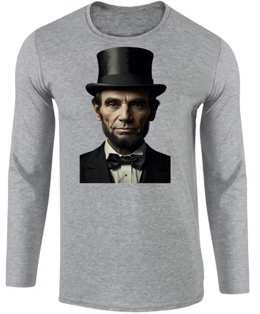 Camiseta manga longa Infantil ou Adulto abraham lincoln 16 presidente