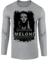 Camiseta manga longa Infantil ou Adulto Giorgia Meloni italia direita - Foto 2