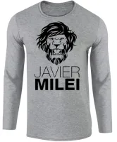 Camiseta manga longa Infantil ou Adulto Javier Milei Argentina - Foto 2