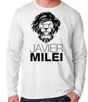 Camiseta manga longa Infantil ou Adulto Javier Milei Argentina - Foto 3