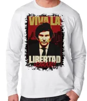 Camiseta manga longa Infantil ou Adulto Javier Milei Liberdade - Foto 2