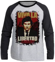 Camiseta manga longa Infantil ou Adulto Javier Milei Liberdade - Foto 3