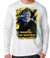 Camiseta manga longa Infantil ou Adulto Marcel Van Hattem Patriota Brasil - Foto 2