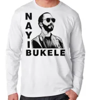 Camiseta manga longa Infantil ou Adulto Nayib Bukele El salvador - Foto 3