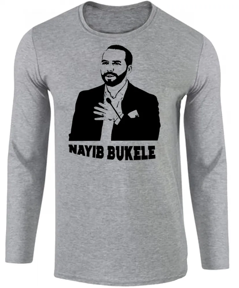 Camiseta manga longa Infantil ou Adulto Nayib Bukele presidente