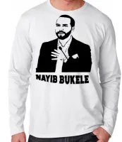 Camiseta manga longa Infantil ou Adulto Nayib Bukele presidente - Foto 2