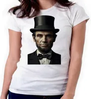 Baby look blusa feminina abraham lincoln 16 presidente - Foto 4
