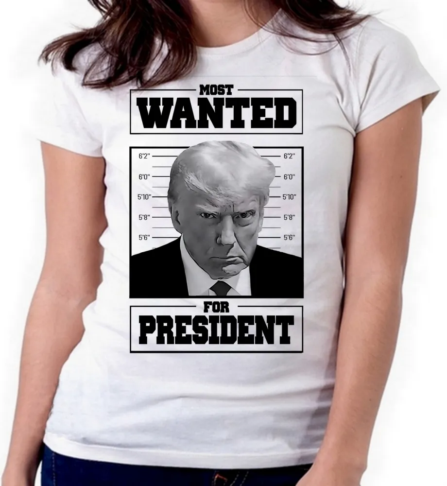 Baby look blusa feminina Donald Trump presidente Imagem