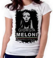 Baby look blusa feminina Giorgia Meloni italia direita - Foto 3
