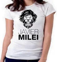 Baby look blusa feminina Javier Milei Argentina - Foto 4