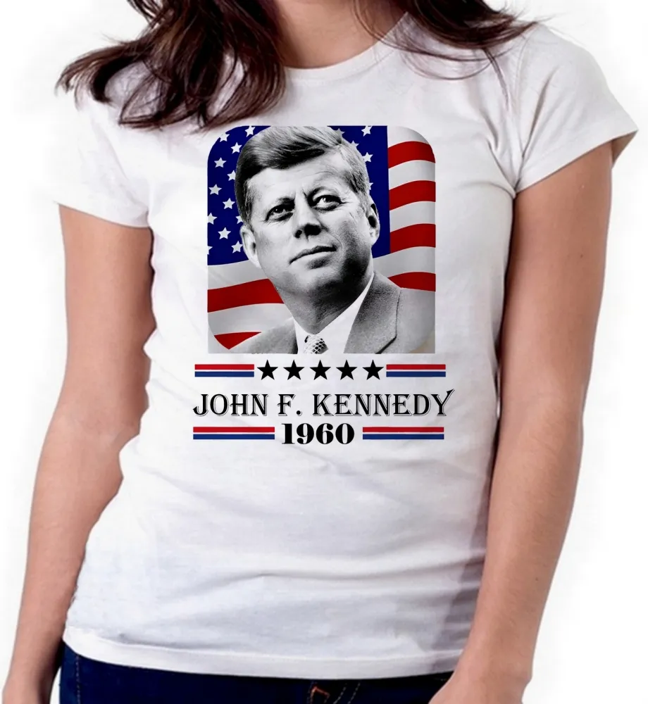 Baby look blusa feminina John F. Kennedy Presidente