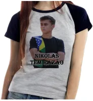 Baby look blusa feminina Nikolas ferreira tem razão - Foto 4