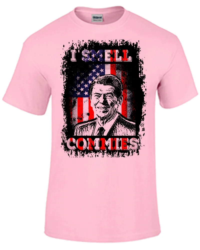 Baby look blusa feminina Ronald Reagan Presidente americano