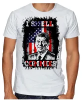 Baby look blusa feminina Ronald Reagan Presidente americano - Foto 4