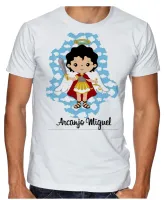 Camiseta adulto ou infantil Arcanjo Miguel Jesus Cristo - Foto 2