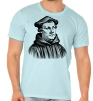 Camiseta adulto ou infantil Martin Lutero igreja Evangelica Protestante - Foto 2